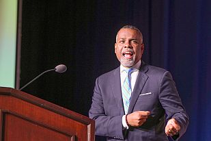 Eddie S. Glaude Jr. gives a keynote presentation called Building A Better World to close Day One of the conference